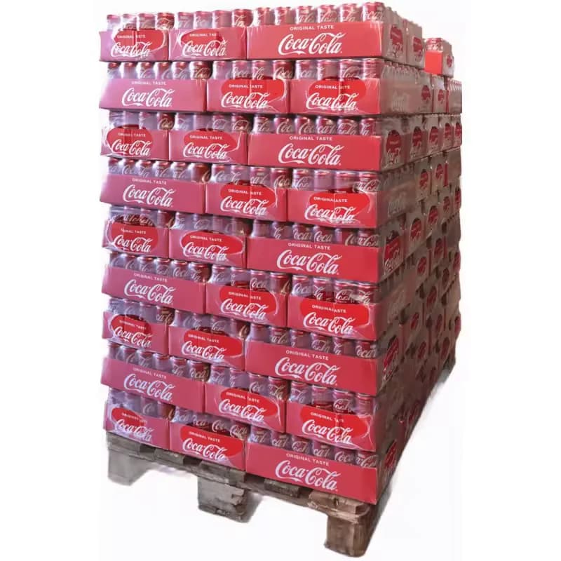 Palette de canettes de soda